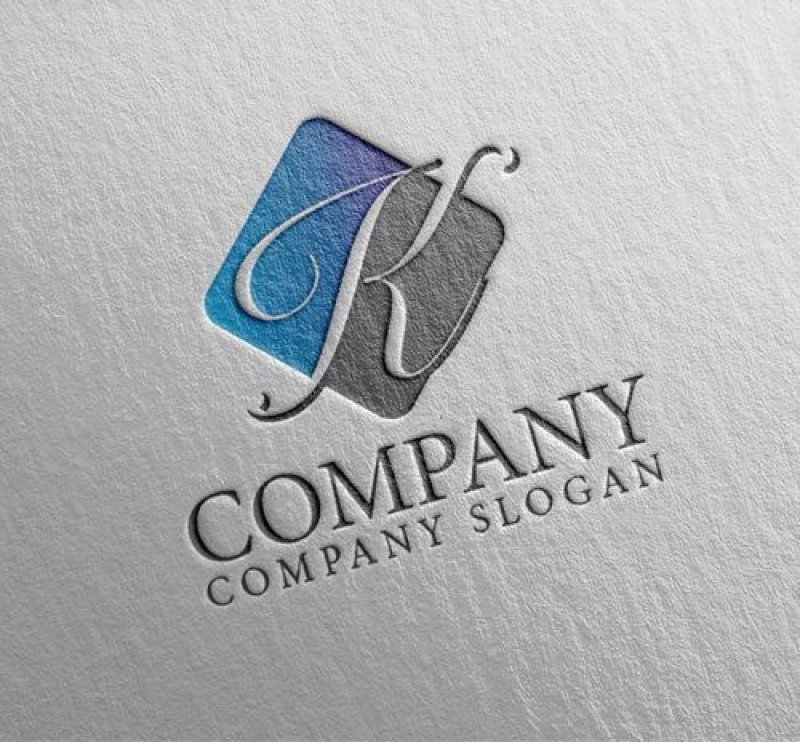 画像2: K・菱形・グラデーション・アルファベット・ロゴ・マークデザイン5131 (2)