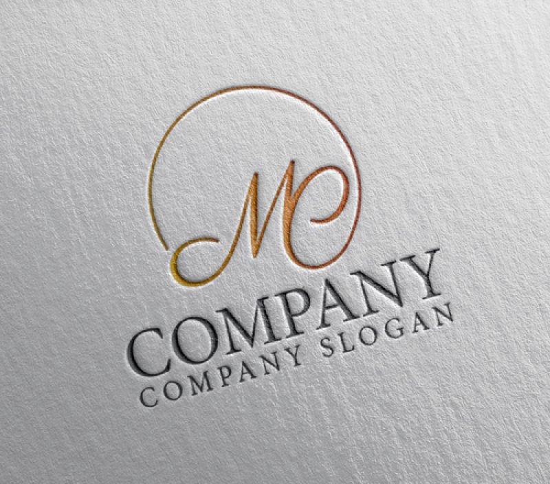 画像2: M・C・グラデーション・輪・アルファベット・ロゴ・マークデザイン5034 (2)