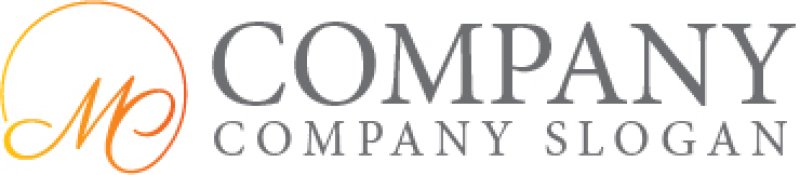 画像7: M・C・グラデーション・輪・アルファベット・ロゴ・マークデザイン5034 (7)