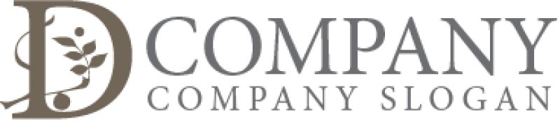 画像6: D・つる・葉・アルファベット・ロゴ・マークデザイン5146 (6)