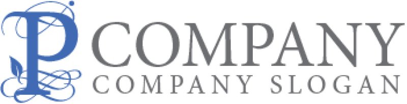 画像7: P・曲線・葉・アルファベット・ロゴ・マークデザイン5147 (7)
