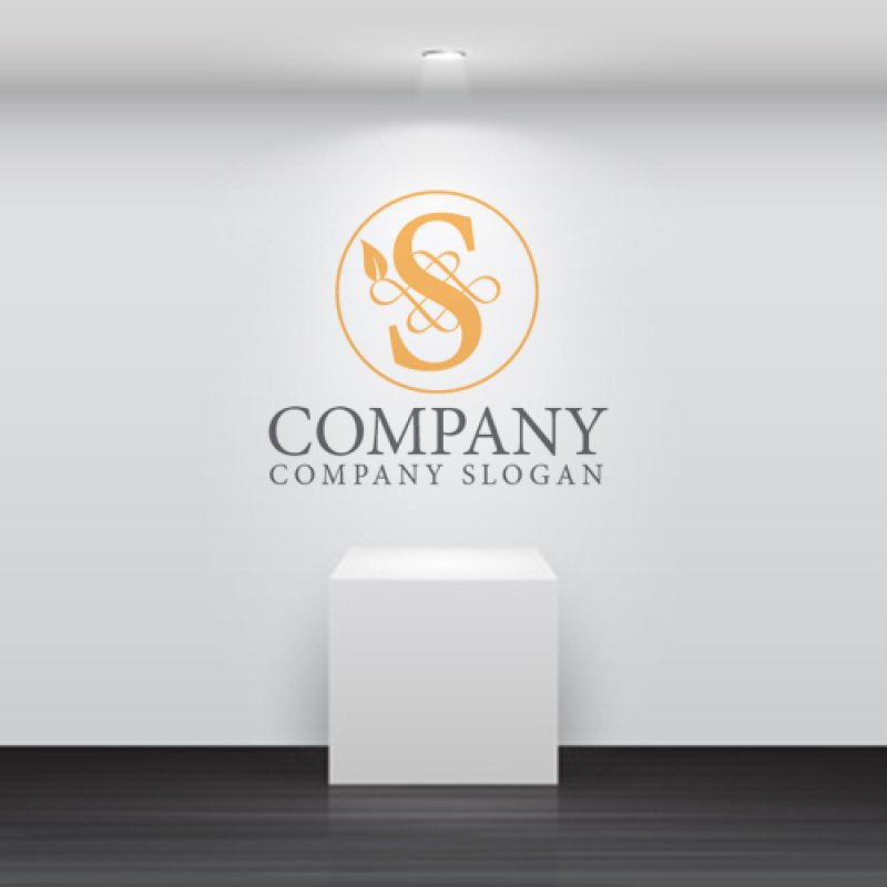 画像5: S・葉・輪・アルファベット・ロゴ・マークデザイン5152 (5)