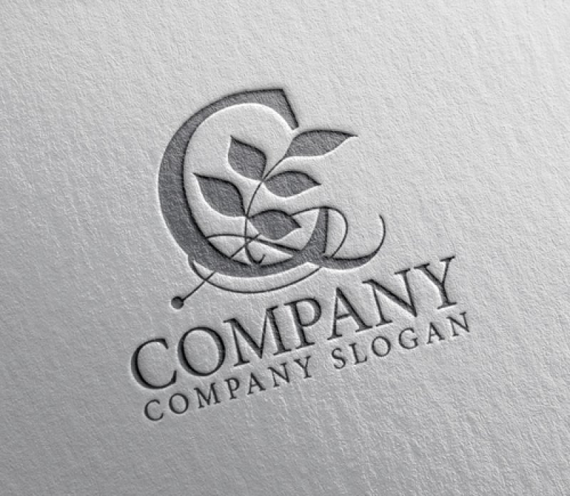 画像2: C・葉・シンプル・アルファベット・ロゴ・マークデザイン5154 (2)