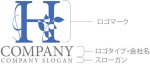 画像10: H・曲線・葉・アルファベット・ロゴ・マークデザイン5155 (10)