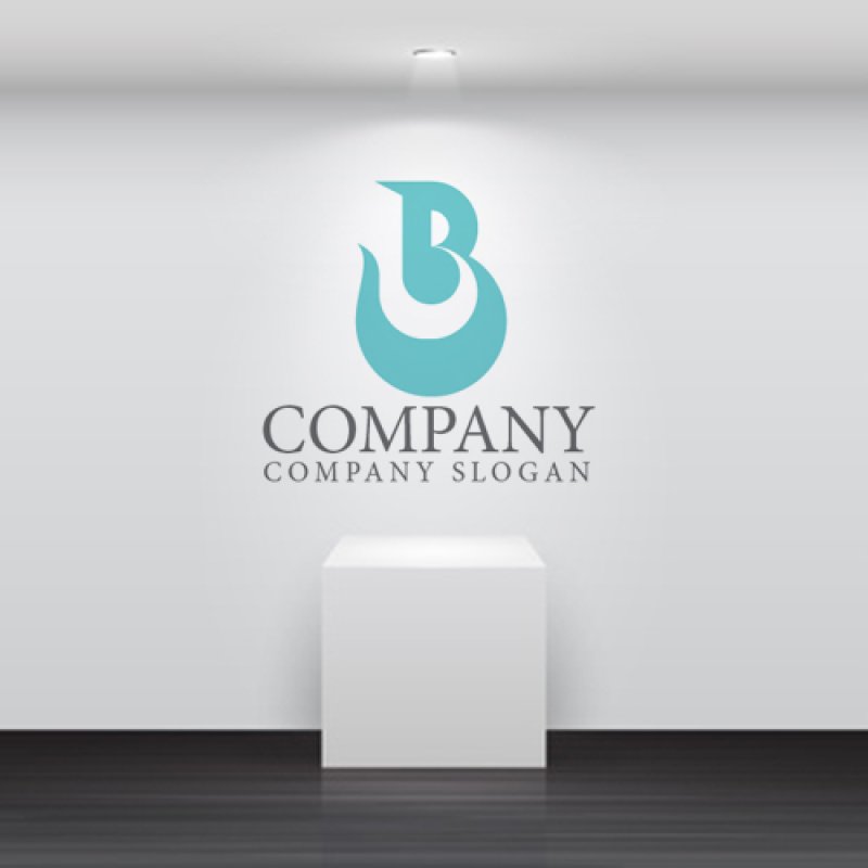 画像5: B・曲線・鳥・シッポ・アルファベット・ロゴ・マークデザイン5159 (5)