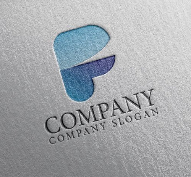 画像2: P・海・空・グラデーション・アルファベット・ロゴ・マークデザイン5178 (2)