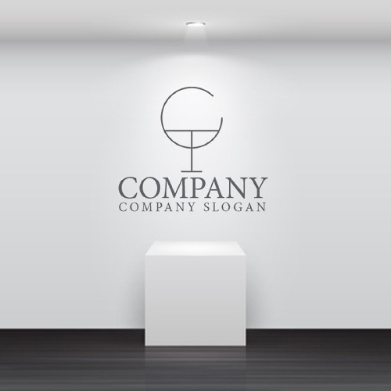 画像5: C・T・ワイングラス・アルファベット・ロゴ・マークデザイン5184 (5)