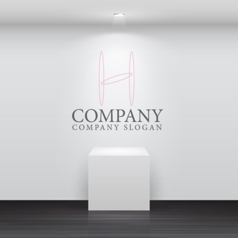 画像5: H・楕円・シンプル・アルファベット・ロゴ・マークデザイン5156 (5)