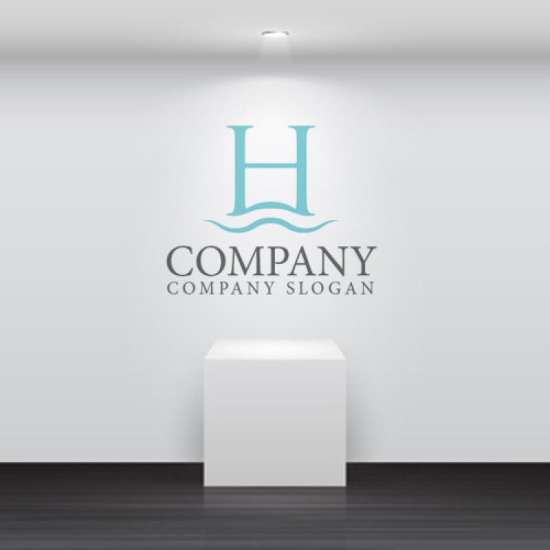 画像4: H・波・海・アルファベット・会社ロゴ・マークデザイン5188 (4)