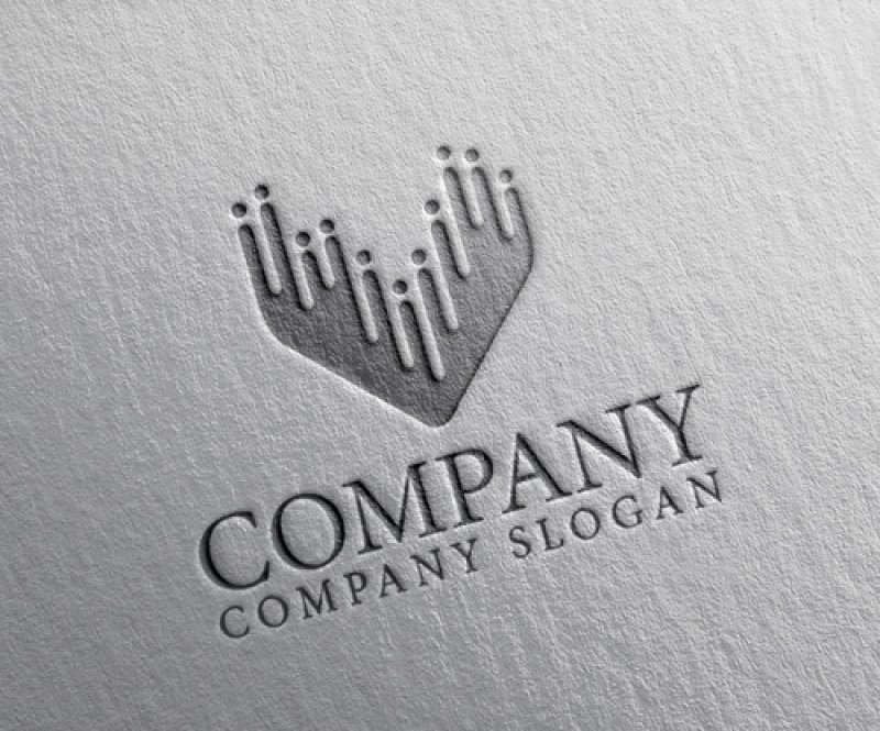 画像2: V・人・集合・アルファベット・ロゴ・マークデザイン5198 (2)