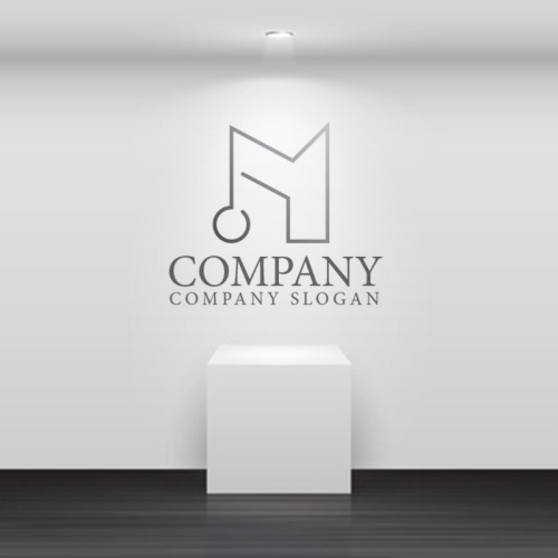 画像5: M・音符・家・アルファベット・ロゴ・マークデザイン5200 (5)
