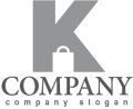 K・バック・ショッピング・アルファベット・ロゴ・マークデザイン5228