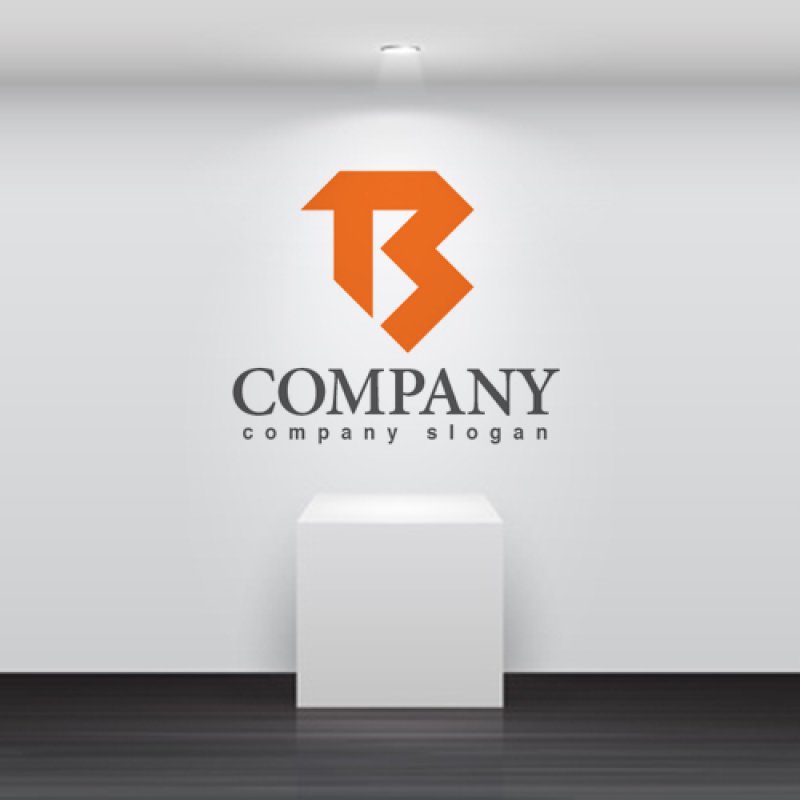 画像5: B・T・アルファベット・ロゴ・マークデザイン5242 (5)