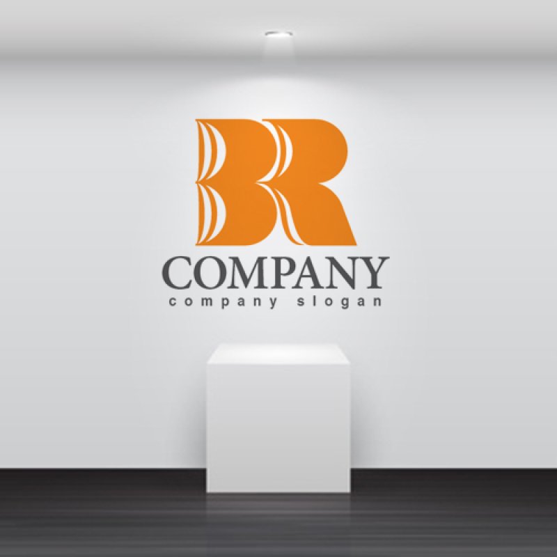 画像5: B・R・本・アルファベット・ロゴ・マークデザイン5264 (5)