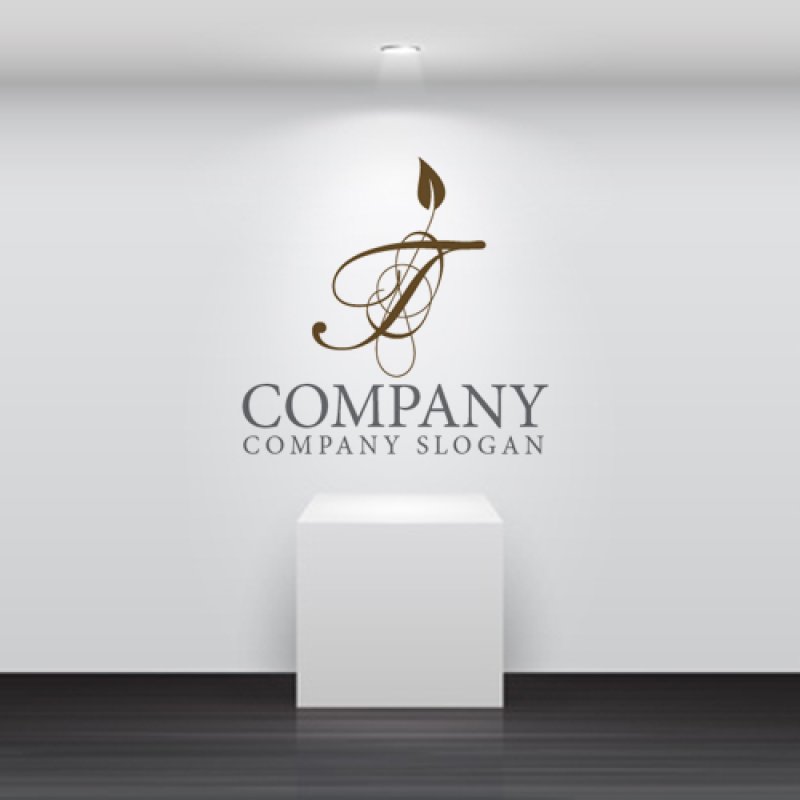 画像4: T・曲線・葉・アルファベット・ロゴ・マークデザイン5294 (4)