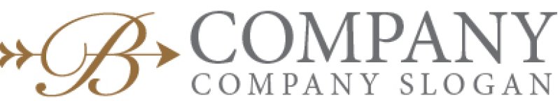 画像7: B・矢印・曲線・アルファベット・ロゴ・マークデザイン5295 (7)