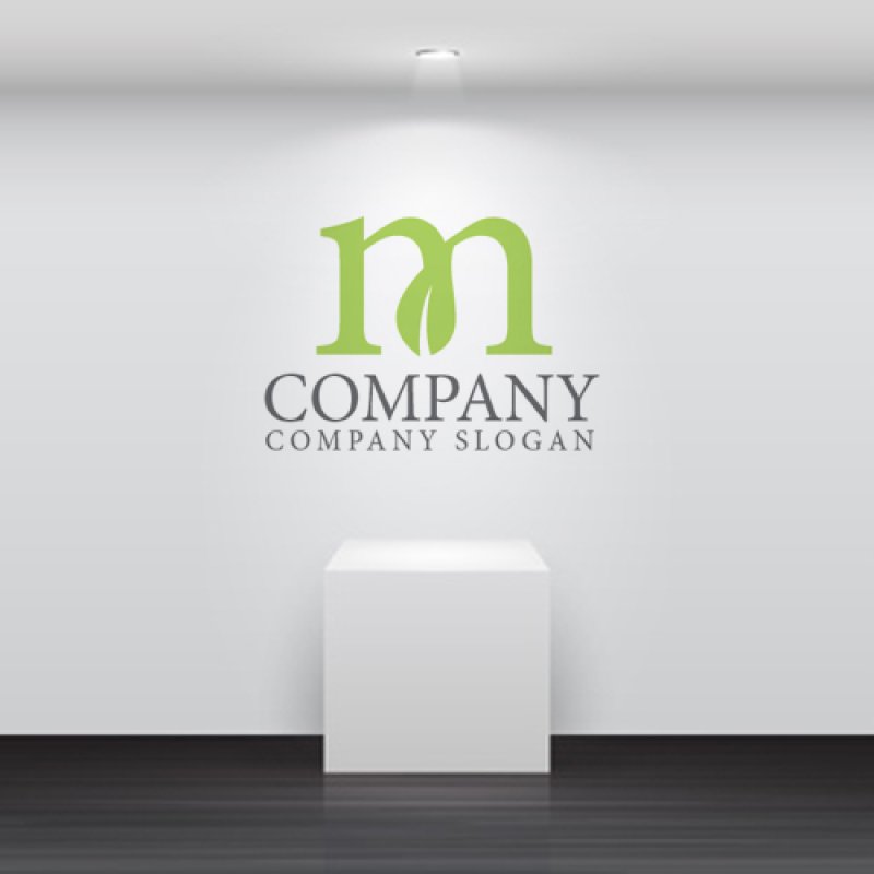 画像5: m・葉・アルファベット・ロゴ・マークデザイン5298 (5)