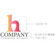 画像10: h・ハート・グラデーション・アルファベット・ロゴ・マークデザイン5317