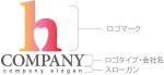 画像10: h・ハート・グラデーション・アルファベット・ロゴ・マークデザイン5317 (10)