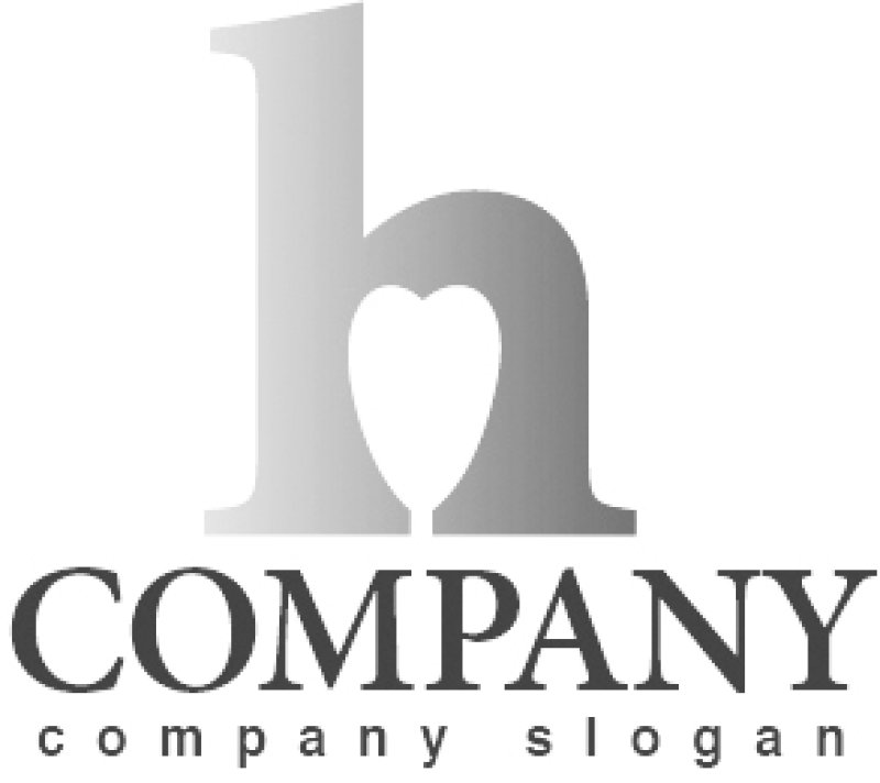 画像6: h・ハート・グラデーション・アルファベット・ロゴ・マークデザイン5317 (6)