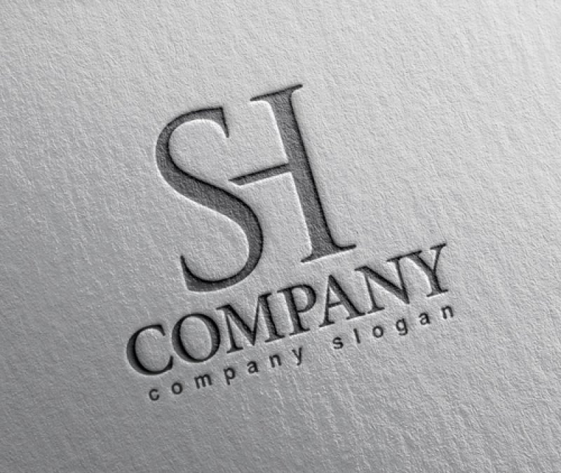 画像2: S・H・アルファベット・ロゴ・マークデザイン5318 (2)