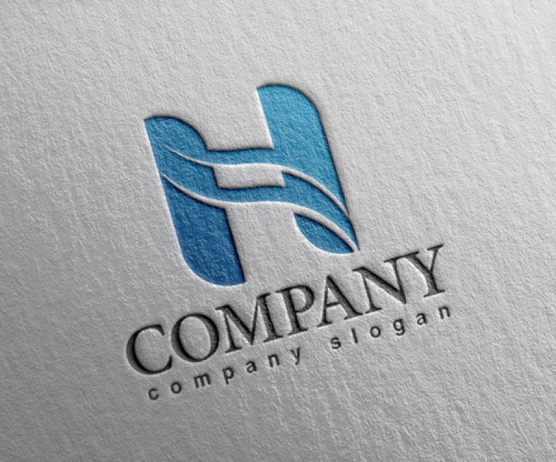 画像2: H・波・グラデーション・アルファベット・ロゴ・マークデザイン5358 (2)