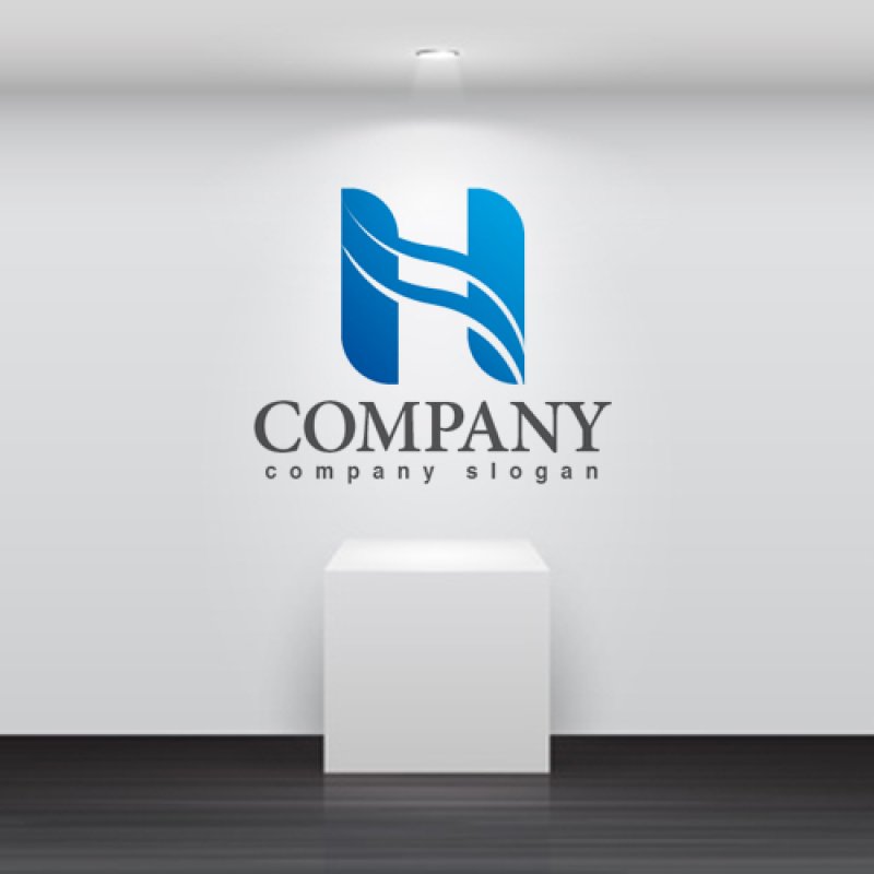 画像5: H・波・グラデーション・アルファベット・ロゴ・マークデザイン5358 (5)