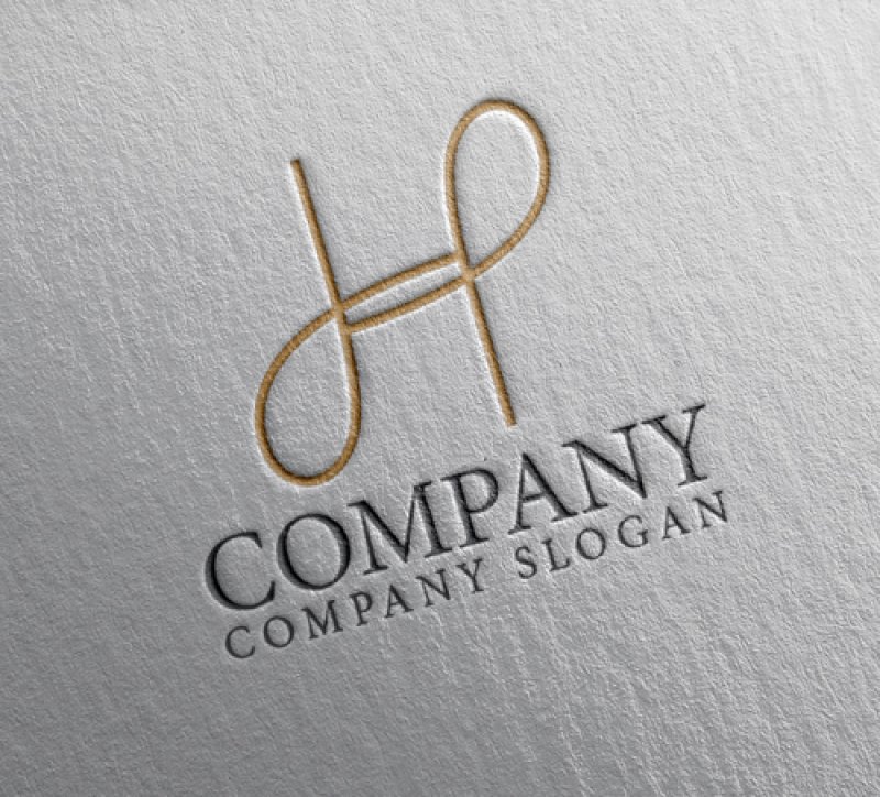 画像2: H・P・曲線・アルファベット・ロゴ・マークデザイン5382 (2)