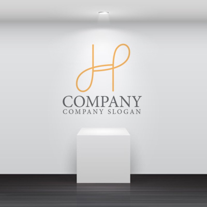 画像5: H・P・曲線・アルファベット・ロゴ・マークデザイン5382 (5)