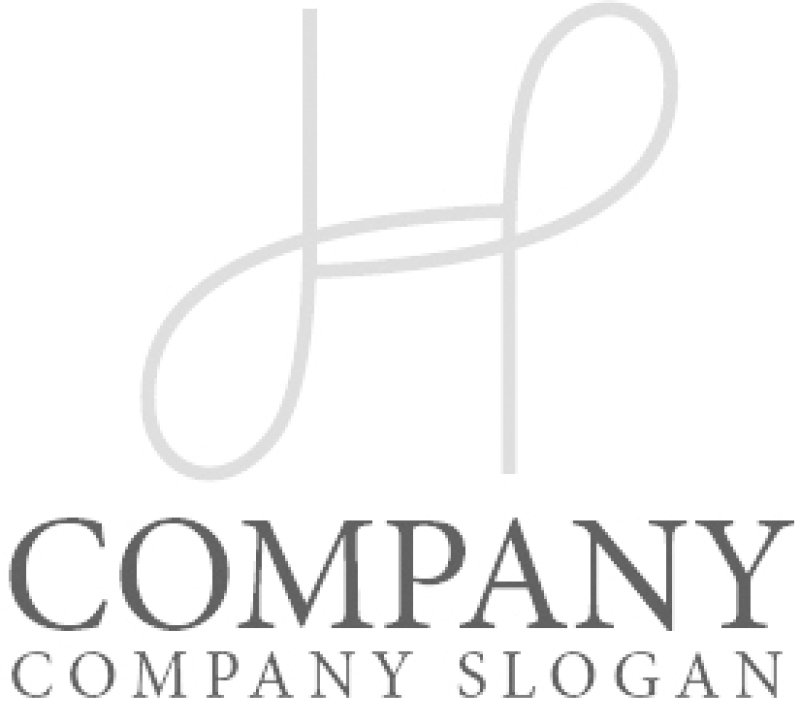 画像6: H・P・曲線・アルファベット・ロゴ・マークデザイン5382 (6)