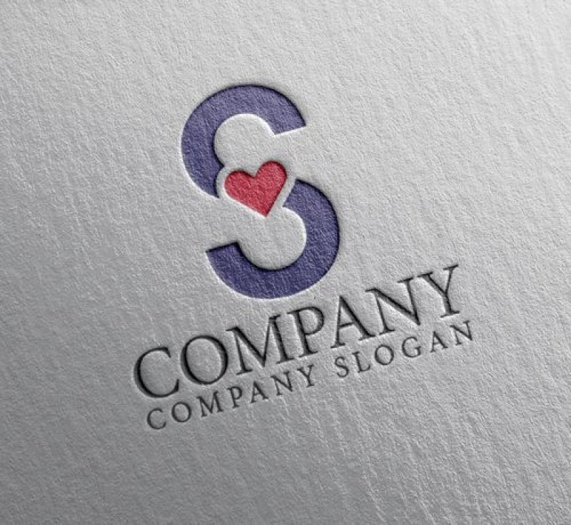 画像2: S・ハート・シンプル・アルファベット・ロゴ・マークデザイン5385 (2)