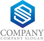 画像1: S・六角形・グラデーション・会社ロゴ・マークデザイン5388 (1)