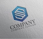 画像2: S・六角形・グラデーション・会社ロゴ・マークデザイン5388 (2)