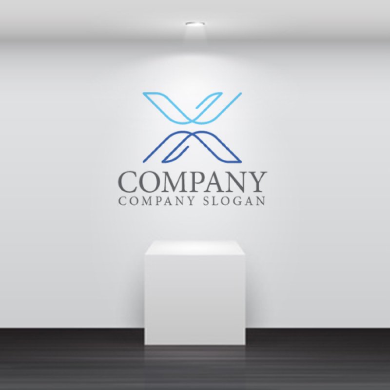 画像5: X・クリップ・線・アルファベット・ロゴ・マークデザイン5396 (5)