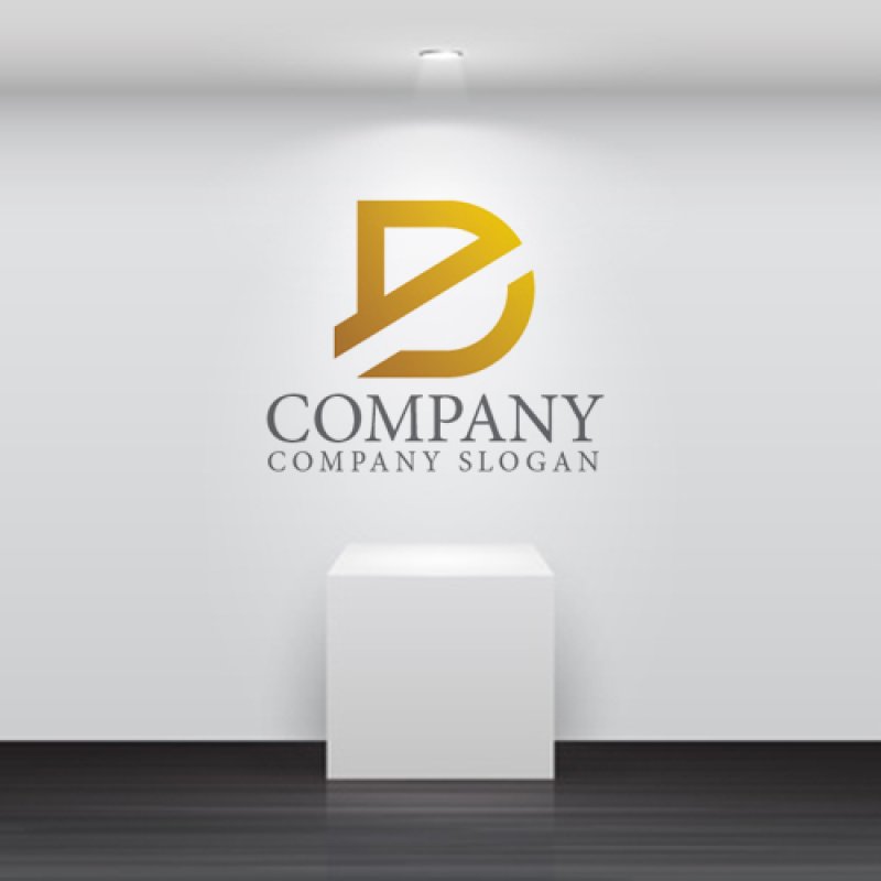 画像5: D・e・ゴールド・アルファベット・ロゴ・マークデザイン5399 (5)