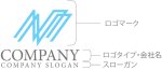 画像10: N・線・アルファベット・会社ロゴ・マークデザイン5405 (10)