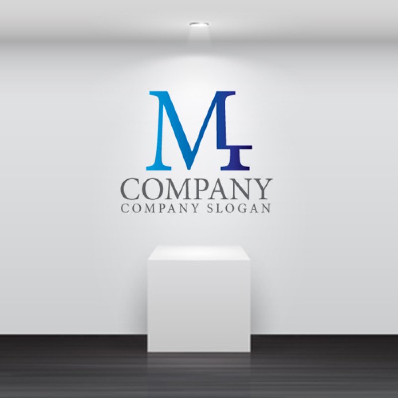 画像5: M・T・グラデーション・アルファベット・会社ロゴ・マークデザイン5408 (5)