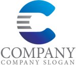 画像1: C・移動・グラデーション・アルファベット・会社ロゴ・マークデザイン5412 (1)