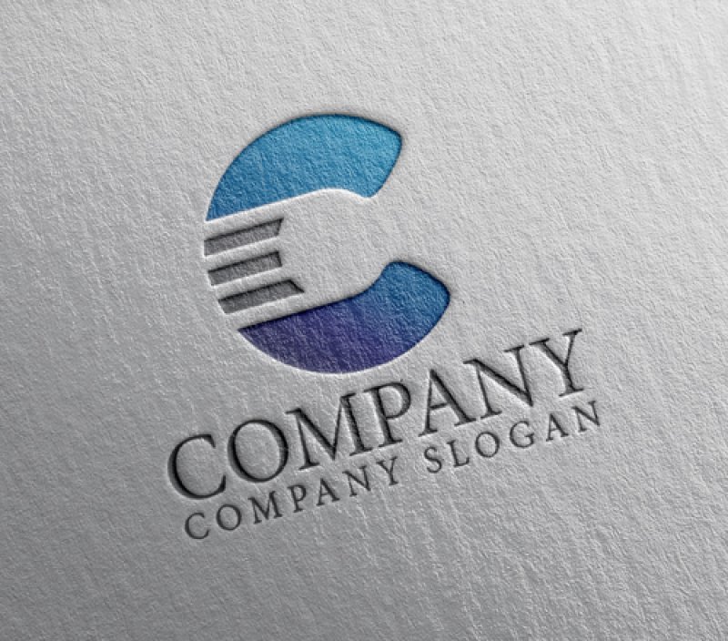 画像2: C・移動・グラデーション・アルファベット・会社ロゴ・マークデザイン5412 (2)