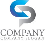 画像1: C・P・グラデーション・アルファベット・会社ロゴ・マークデザイン5421 (1)