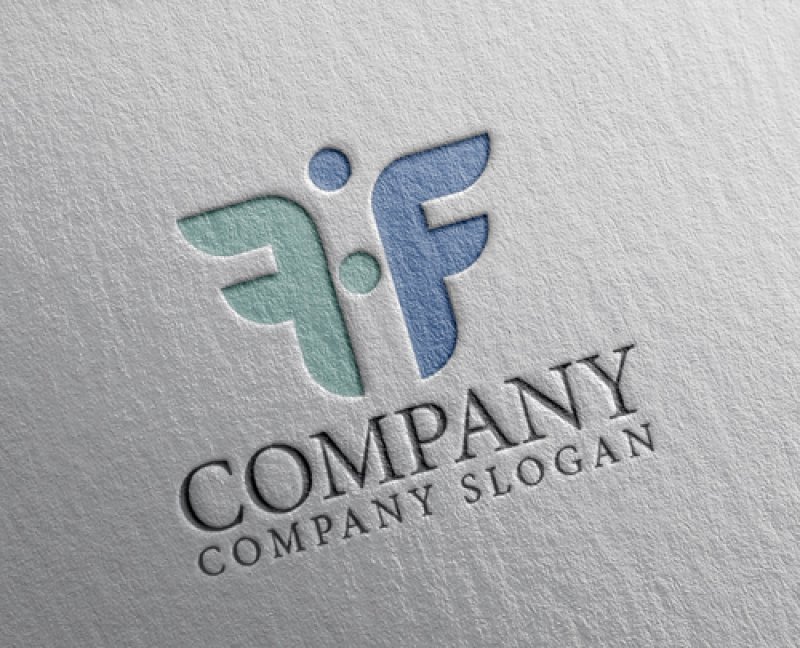 画像2: F・翼・人・アルファベット・ロゴ・マークデザイン5426 (2)