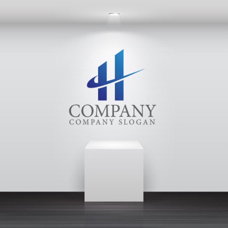 画像5: H・曲線・グラデーション・アルファベット・会社ロゴ・マークデザイン5428 (5)