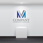 画像5: M・V・グラデーション・アルファベット・会社ロゴ・マークデザイン5430 (5)