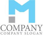 画像1: M・点・シンプル・アルファベット・会社ロゴ・マークデザイン5431 (1)