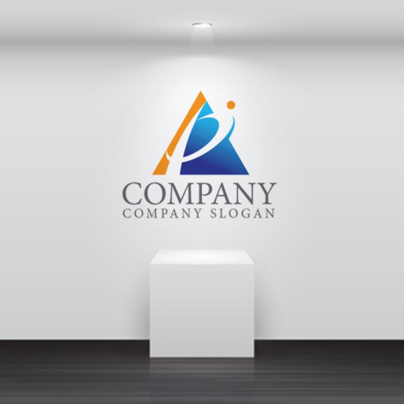 画像5: P・三角・i・グラデーション・アルファベット・ロゴ・マークデザイン5456 (5)