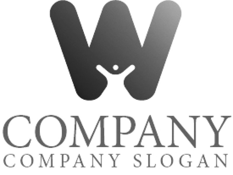 画像6: W・人・グラデーション・アルファベット・会社ロゴ・マークデザイン5467 (6)