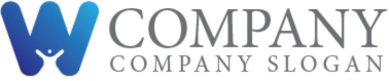 画像7: W・人・グラデーション・アルファベット・会社ロゴ・マークデザイン5467 (7)