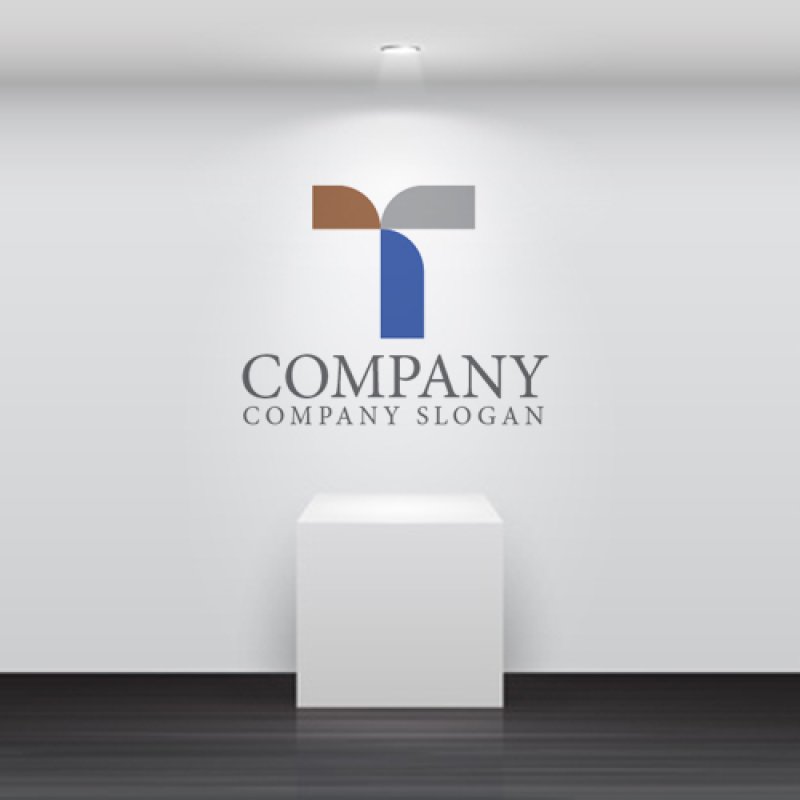 画像5: T・シンプル・風車・アルファベット・ロゴ・マークデザイン5468 (5)