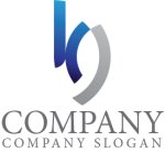 画像1: K・b・グラデーション・アルファベット・会社ロゴ・マークデザイン5470 (1)