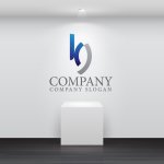 画像5: K・b・グラデーション・アルファベット・会社ロゴ・マークデザイン5470 (5)